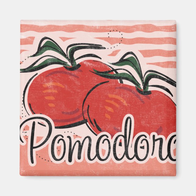 Aimant de cuisine à la tomate italienne (Devant)