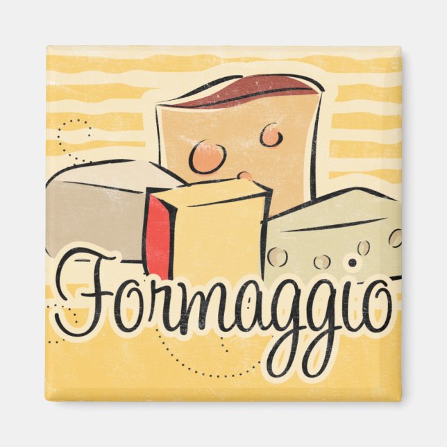 Aimant de cuisine au fromage italien (Devant)
