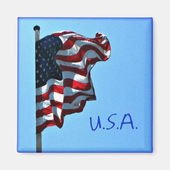 Aimant de cuisine drapeau USA - Aimant patriotique (Devant)