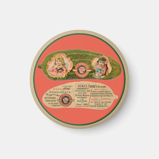 Aimant de cuisine étiquette vintage (Devant)