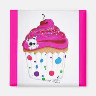 Aimant de cupcake Skullie