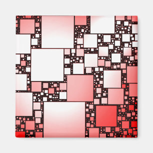 Aimant de danse Carré rouge et blanc