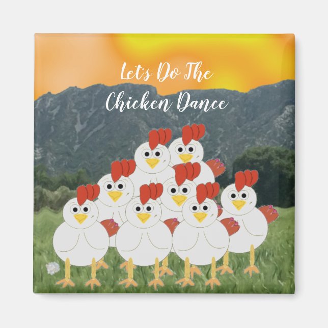 Aimant de danse de poulet drôle (Devant)