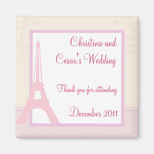 Aimant de déclaration 2"x 2" pour amoureux à Paris