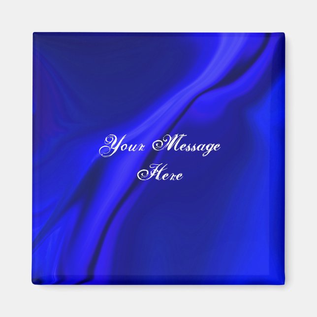 Aimant de design bleu lisse (Devant)