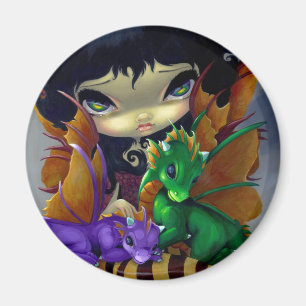 Aimant de "deux Dragonlings mignon"