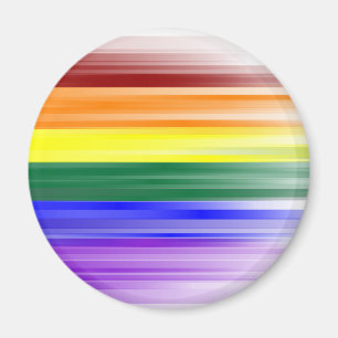 Aimant de drapeau d'arc-en-ciel (rond)