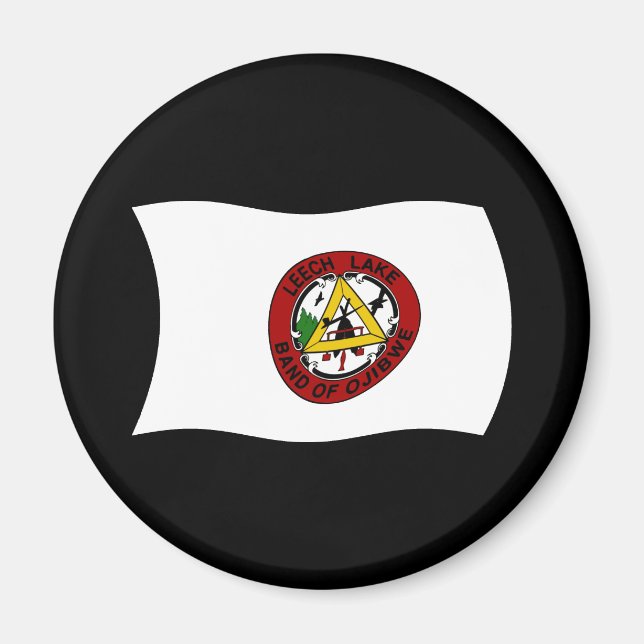 Aimant de drapeau de la réserve de Leech Lake (Devant)