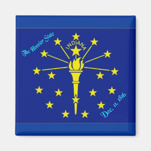 Aimant de drapeau de l'Indiana