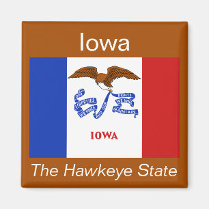 Aimant de drapeau de l'Iowa