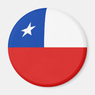 Aimant de drapeau du Chili Fisheye