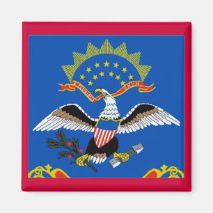 Aimant de drapeau du Dakota du Nord