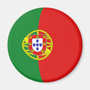 Aimant de drapeau du Portugal Fisheye