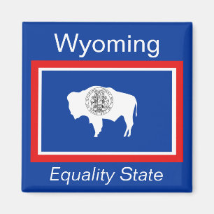 Aimant de drapeau du Wyoming