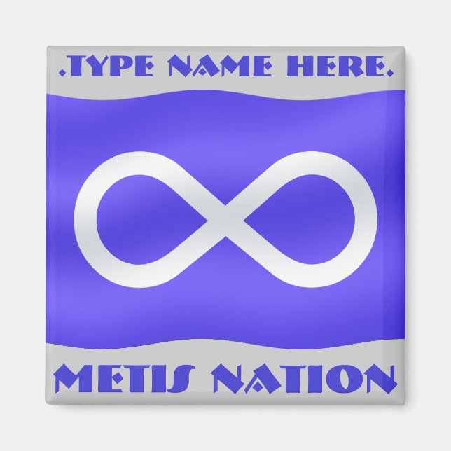 Aimant de drapeau Metis Aimant Metis Personnalisé (Devant)
