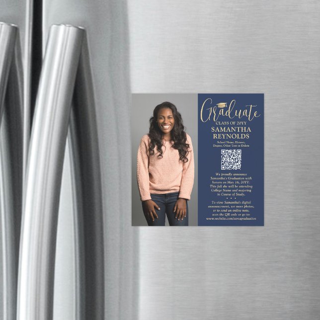 Aimant de Faire-part de photo de la Marine (Créateur téléchargé)