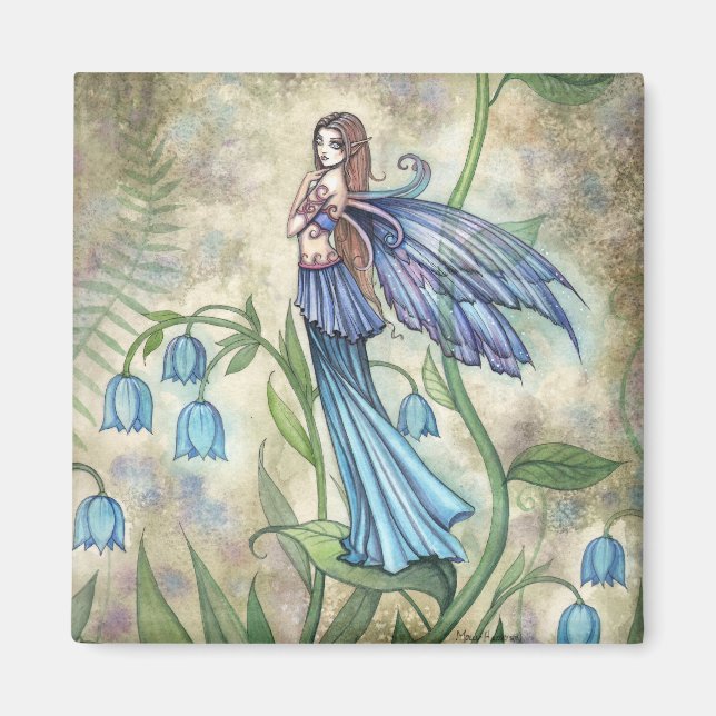 Aimant de fantaisie artistique de fée Blue Bell (Devant)