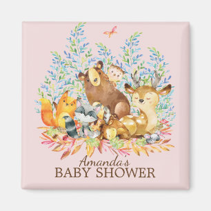 Aimant de faveur de baby shower d'animaux de