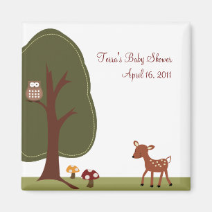 Aimant de faveur de baby shower de CERFS COMMUNS