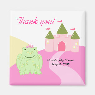 Aimant de faveur de baby shower de princesse Frog