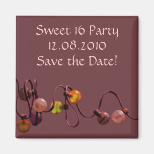 Aimant de fête rose