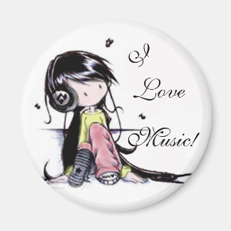 Aimant de fille de musique