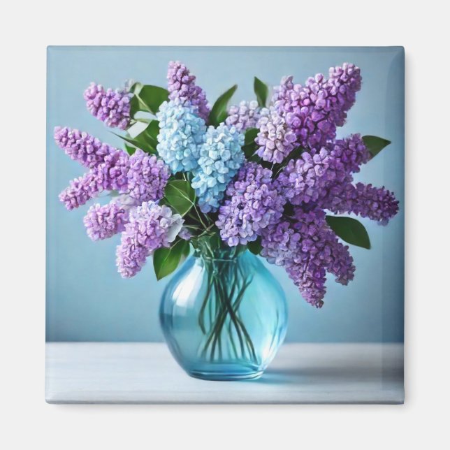 Aimant de fleurs violettes (Devant)
