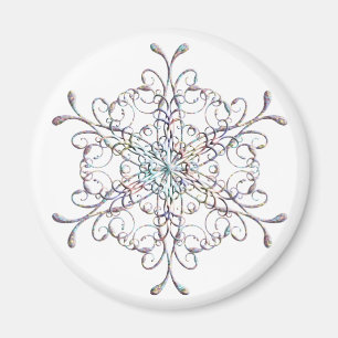Aimant de flocon de neige Iridescente
