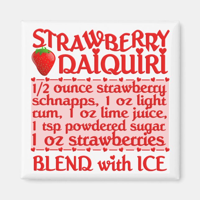 Aimant de fraise Daiquiri (Devant)