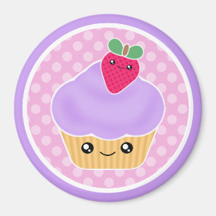 Aimant de fraise de petit gâteau de Kawaii