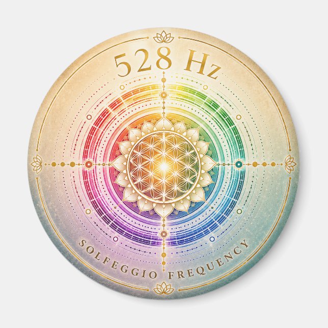 Aimant de fréquence Solfeggio 528 Hz  (Devant)