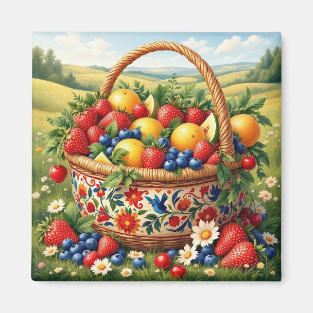 Aimant de fruits d'été (Devant)