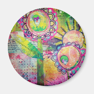 Aimant de jardin multimédia mixte