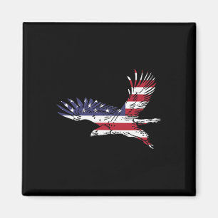 Aimant De Juillet Bald Eagle Us Drapeau Poche Amérique Ho