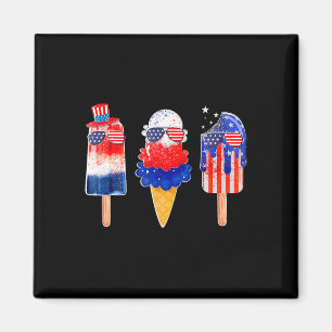 Aimant De Juillet Popsicle Rouge Blanc Bleu Américain Dra