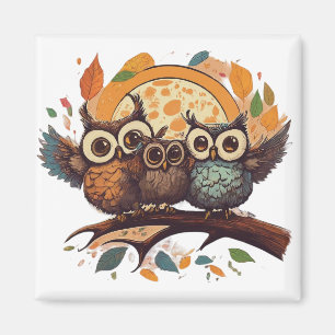 Aimant de la branche de hibou