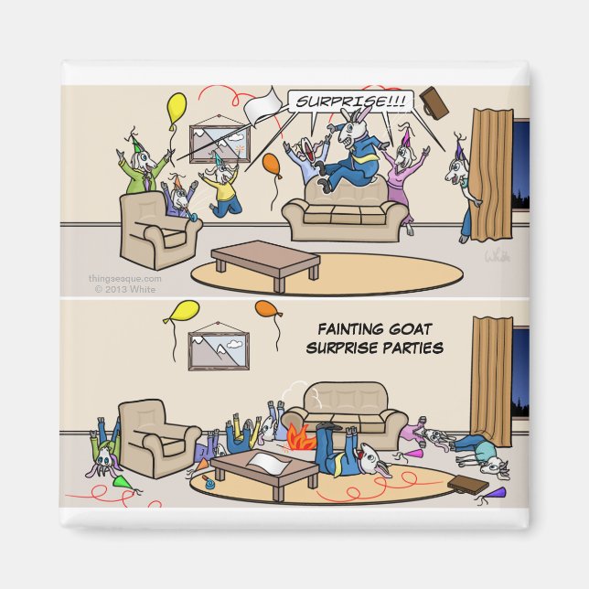 Aimant de la chèvre surprise fêtes surprise (Devant)