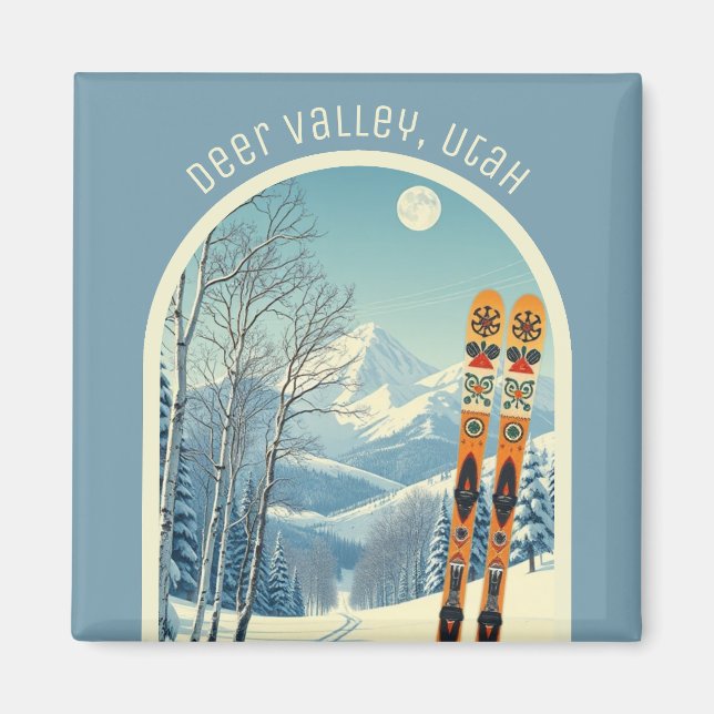 Aimant de la station de ski Deer Valley Utah (Devant)