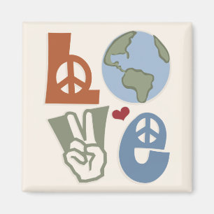 Aimant de la terre d'amour de paix