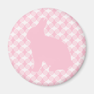 Aimant de lapin de Pâques, rose clair