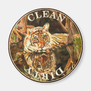 Aimant de lave-vaisselle de tigre sibérien