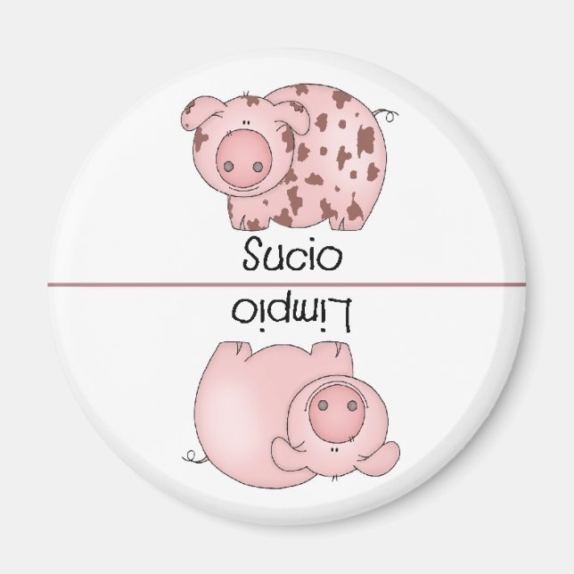 Aimant de lave-vaisselle espagnol propre (Devant)