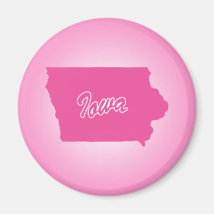 Aimant de l'État rose Iowa