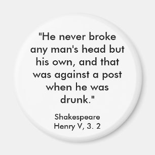 Aimant de l'insulte de Shakespeare