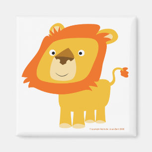 Aimant de lion de Cartoony