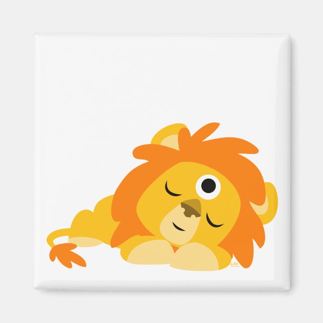 Aimant de Lion mignon à regarder (Devant)