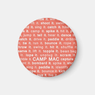 Aimant de Mac de camp (le rouge le font)