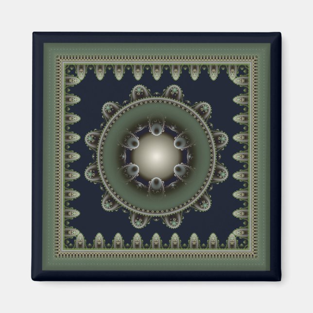 aimant de mandala fractal harmonique (Devant)