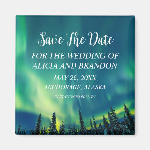 Aimant de mariage Aurore Boréale Lumières du Nord