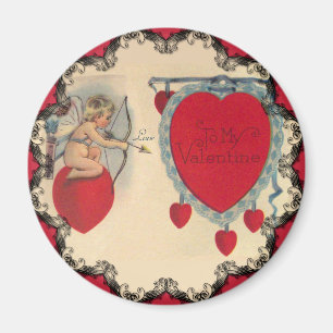 Aimant de message de la Saint-Valentin de Cupidon